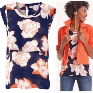 Womens Cabi Floral Blouse Size XL